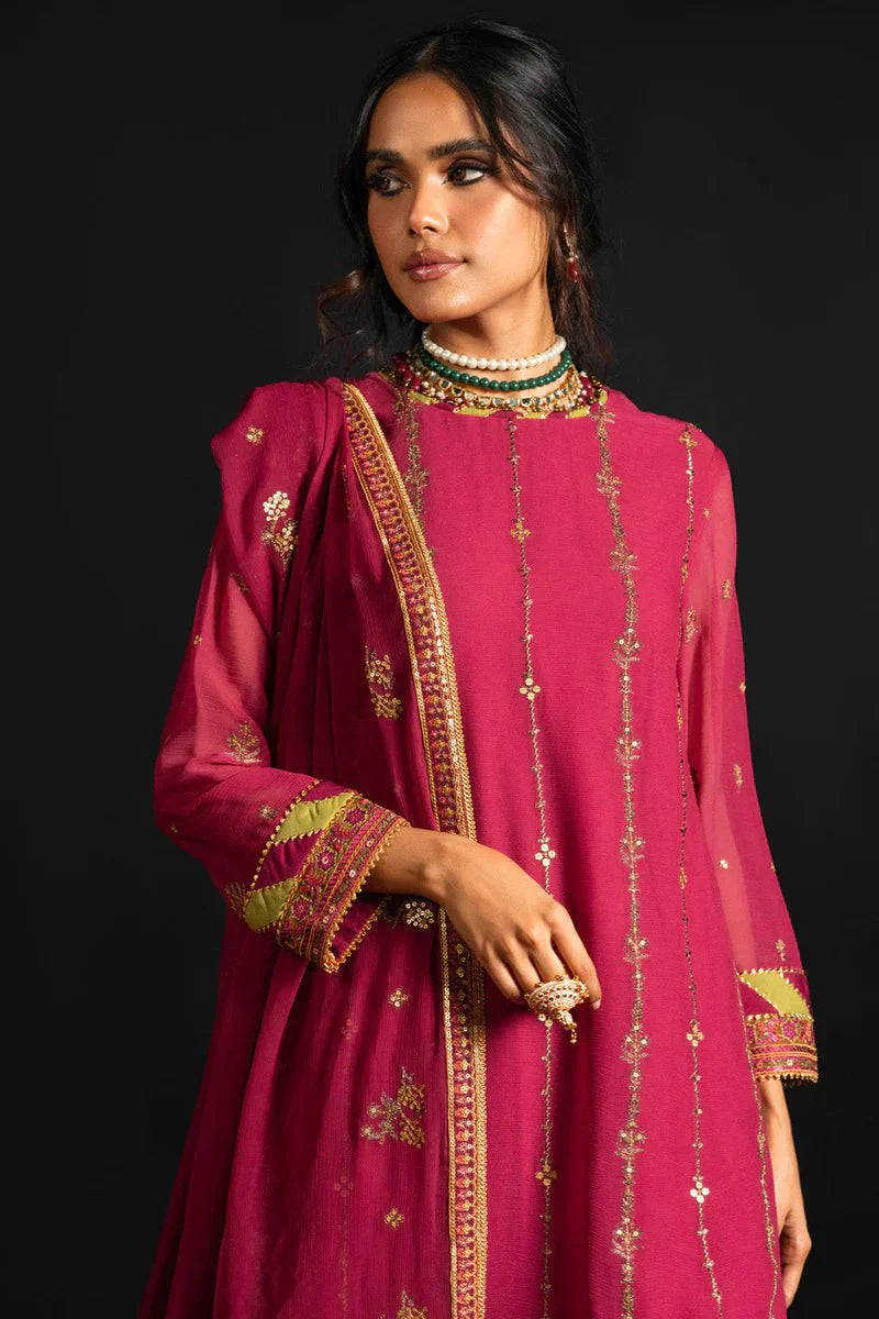 Alkaram | Heavy Formals 24 | HF-07-24-Fuchsia Pink - Official Alkaram - Agha Fabrics UK