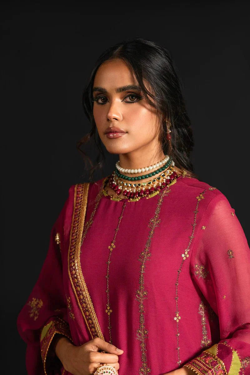Alkaram | Heavy Formals 24 | HF-07-24-Fuchsia Pink - Official Alkaram - Agha Fabrics UK