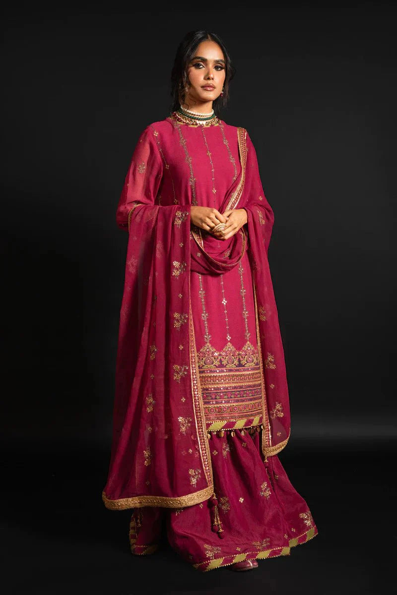 Alkaram | Heavy Formals 24 | HF-07-24-Fuchsia Pink - Official Alkaram - Agha Fabrics UK