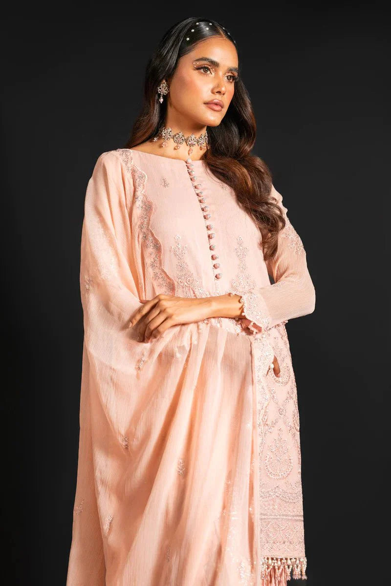 Alkaram | Heavy Formals 24 | HF-08-24-Peach - Official Alkaram - Agha Fabrics UK