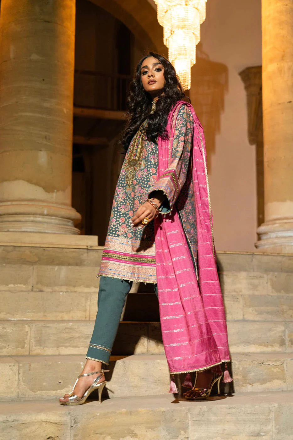 Alkaram | Spring Summer Festive 24 | Embroidered Dobby Bluish Grey - Official Alkaram - Agha Fabrics UK