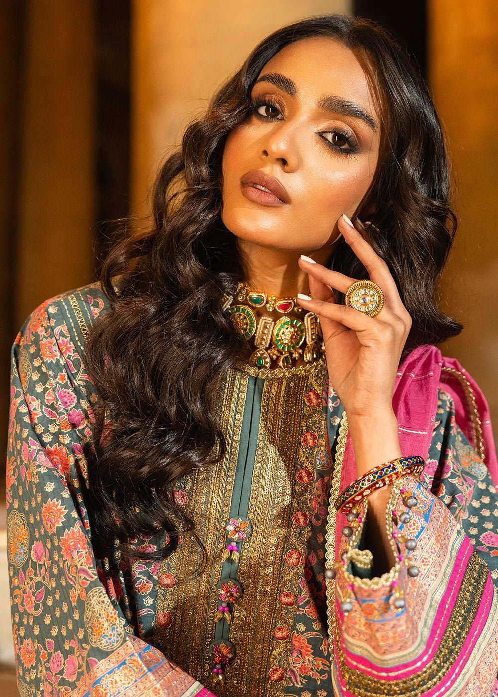 Alkaram | Spring Summer Festive 24 | Embroidered Dobby Bluish Grey - Official Alkaram - Agha Fabrics UK