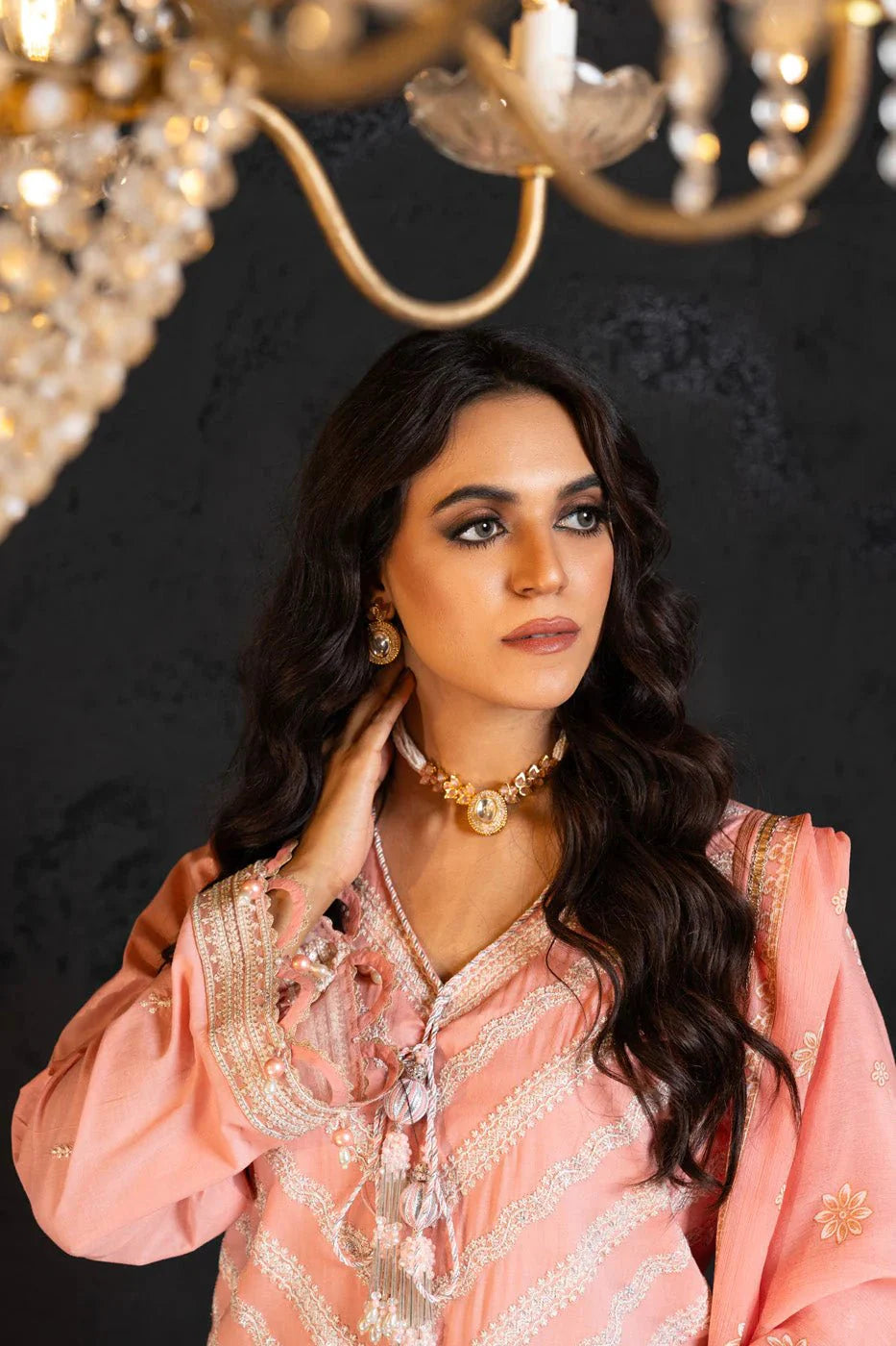 Alkaram | Spring Summer Festive 24 | Embroidered Lawn Light Pink - Official Alkaram - Agha Fabrics UK