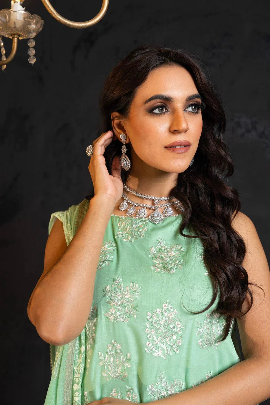 Alkaram | Spring Summer Festive 24 | Embroidered Lawn Mint - Official Alkaram - Agha Fabrics UK