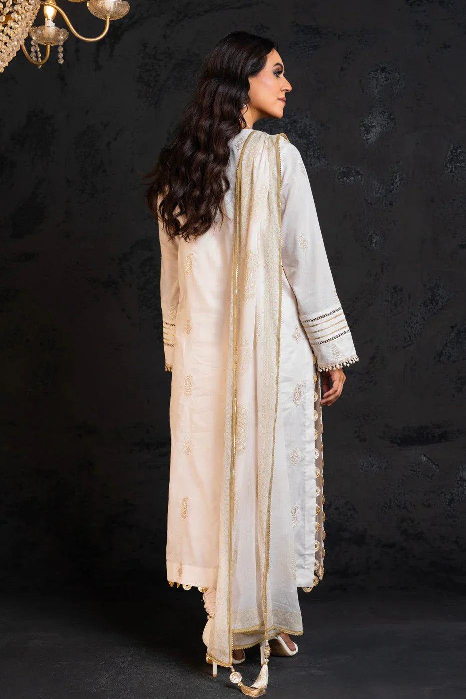Alkaram | Spring Summer Festive 24 | Embroidered Lawn White - Official Alkaram - Agha Fabrics UK