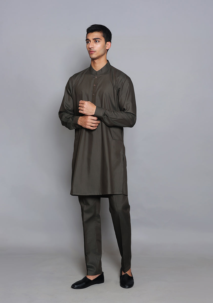 Pakistani Menswear | Amir Adnan - Basic Poly Viscose Tarmac Slim Fit Suit