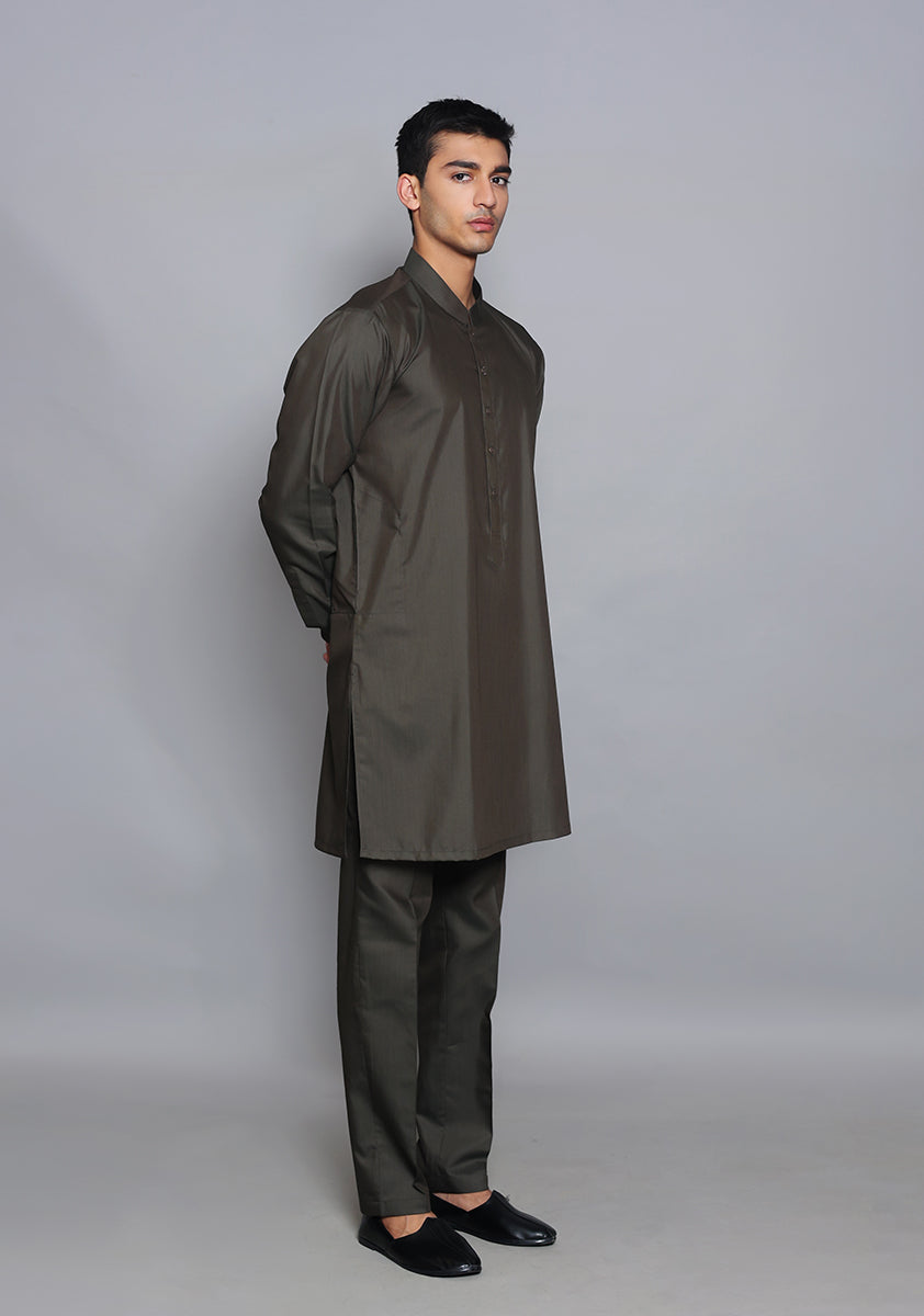 Pakistani Menswear | Amir Adnan - Basic Poly Viscose Tarmac Slim Fit Suit