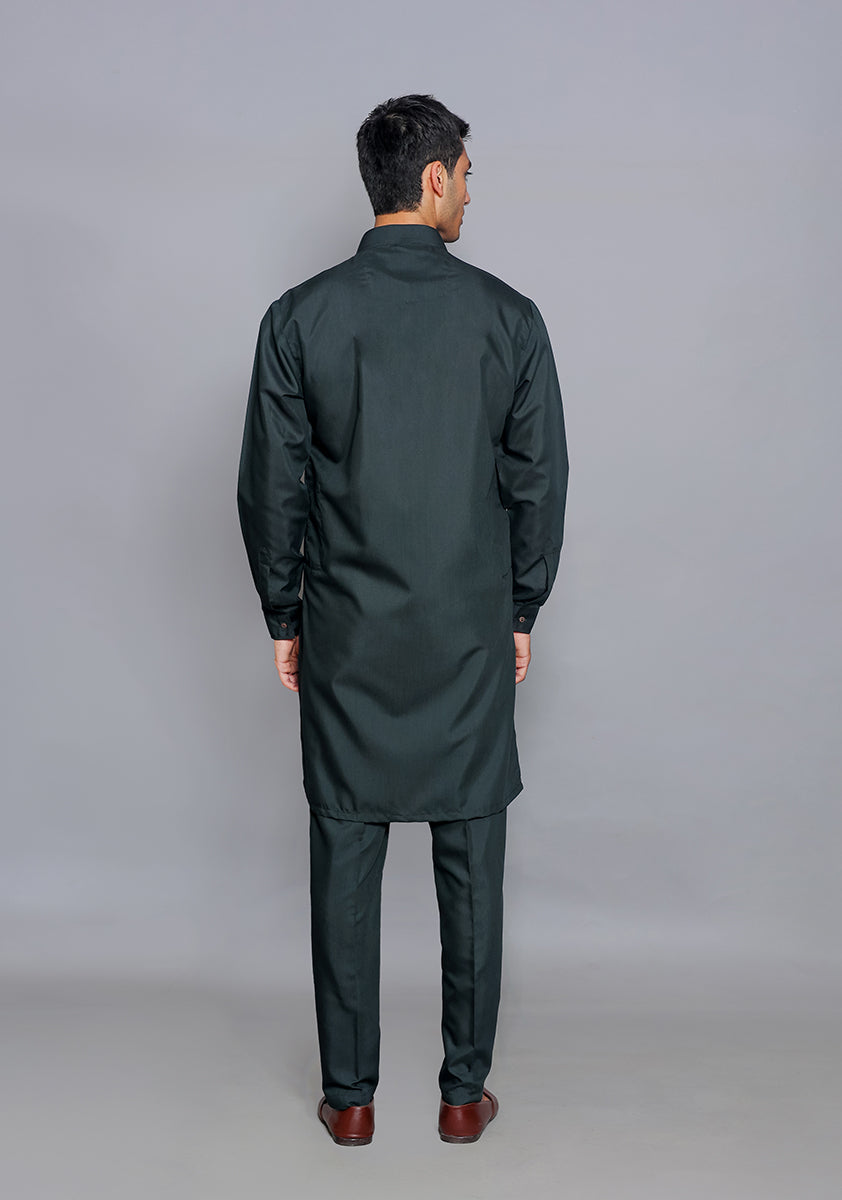 Pakistani Menswear | Amir Adnan - Basic Poly Viscose Ebony Slim Fit Suit