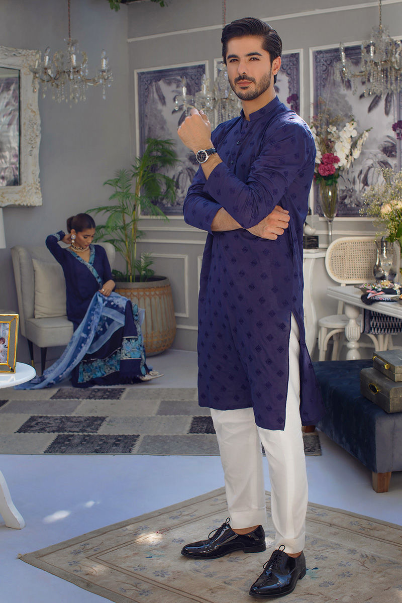 Pakistani Menswear | Ansab Jahangir | NAVY NOUVEAU
