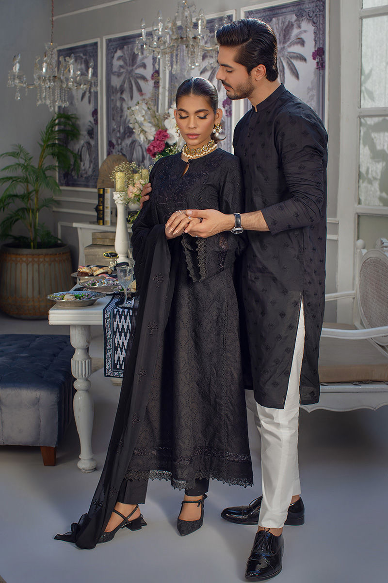 Pakistani Menswear | Ansab Jahangir | CHARCOAL CHARM