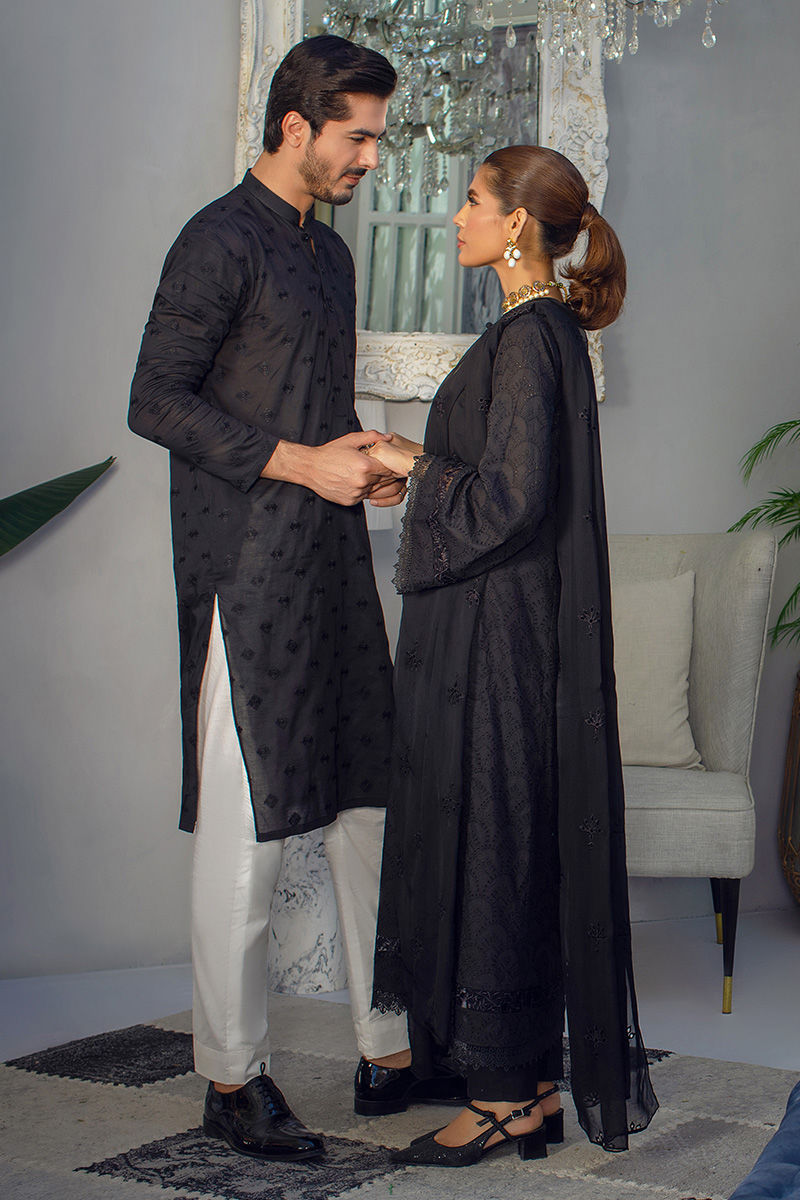 Pakistani Menswear | Ansab Jahangir | CHARCOAL CHARM