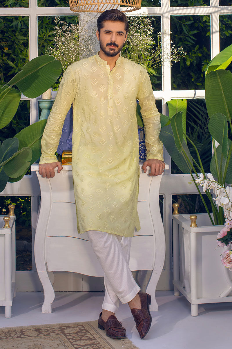 Pakistani Menswear | Ansab Jahangir | LEMON DROP