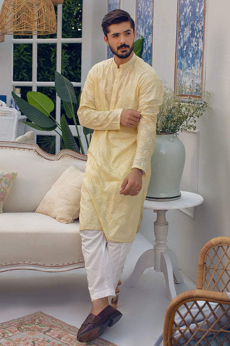 Pakistani Menswear | Ansab Jahangir | BUTTERCREAM BLISS