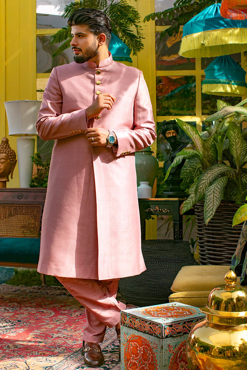 Pakistani Menswear | Ansab Jahangir | PINK NOSTALGIA