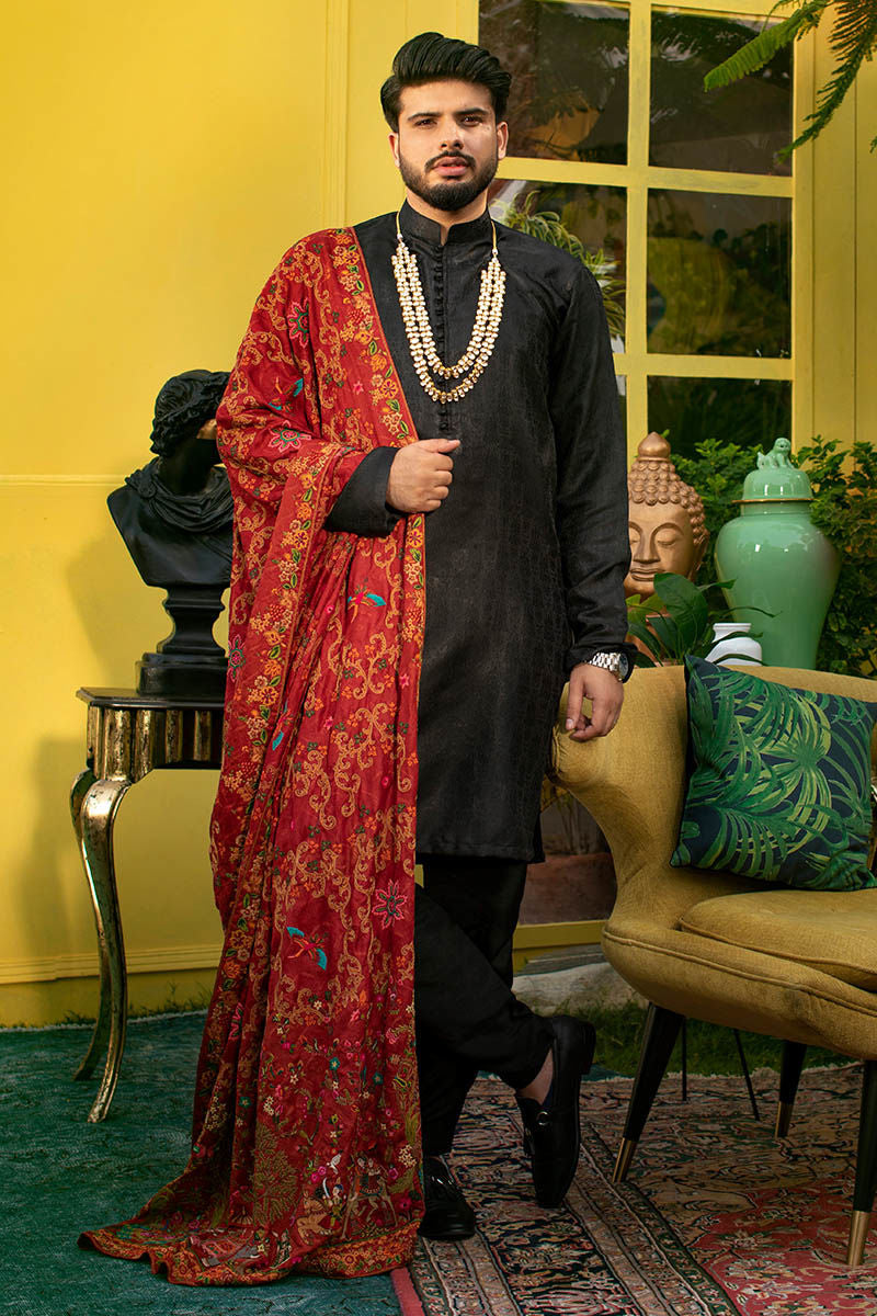 Pakistani Menswear | Ansab Jahangir | BLACK PASSION