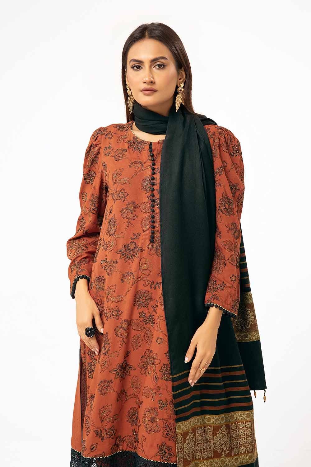 Gul Ahmed | Winter Collection 24 | Pashmina Suit AP-42001 - Official Gul Ahmed - Agha Fabrics UK