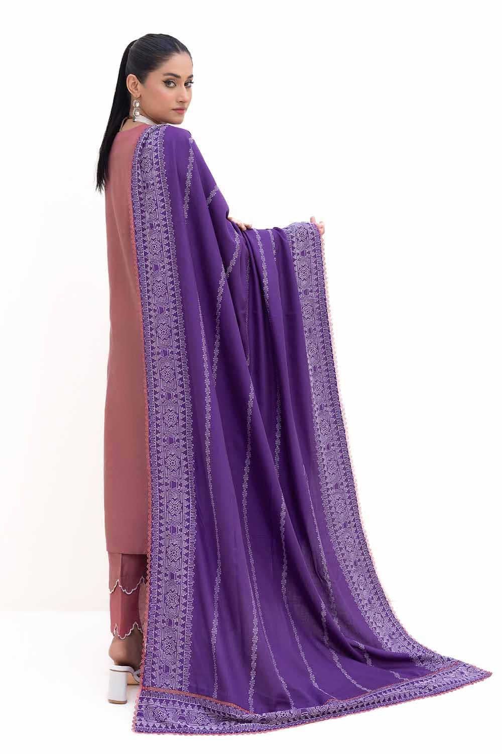 Gul Ahmed | Winter Collection 24 | Acrylic Dupatta AP-42003 - Official Gul Ahmed - Agha Fabrics UK
