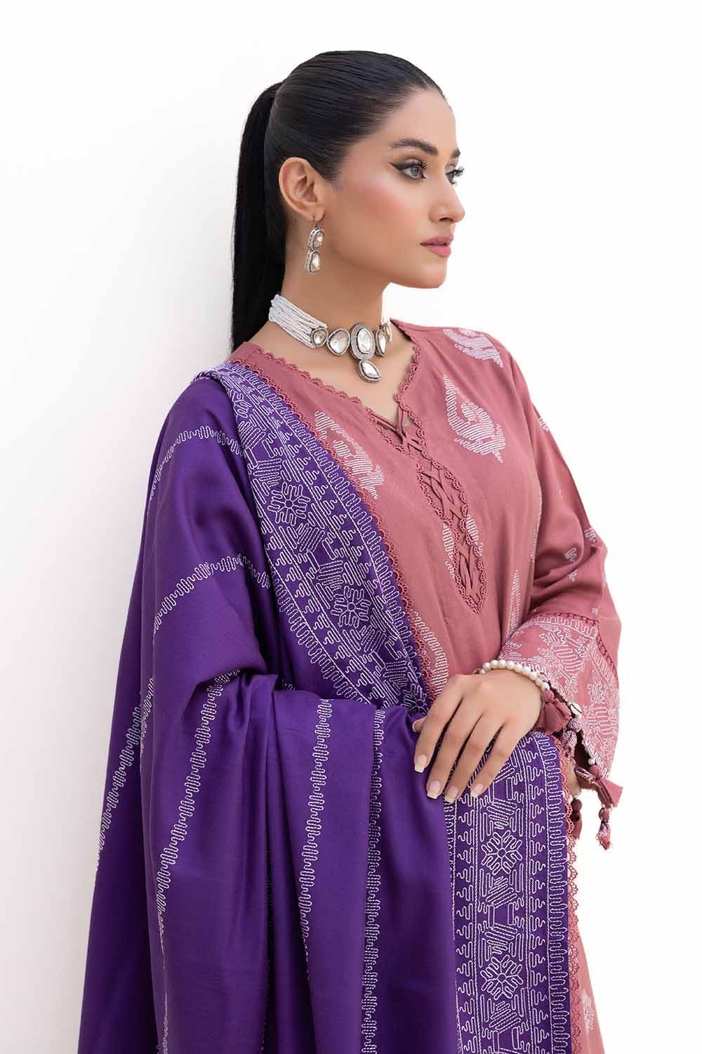 Gul Ahmed | Winter Collection 24 | Acrylic Dupatta AP-42003 - Official Gul Ahmed - Agha Fabrics UK