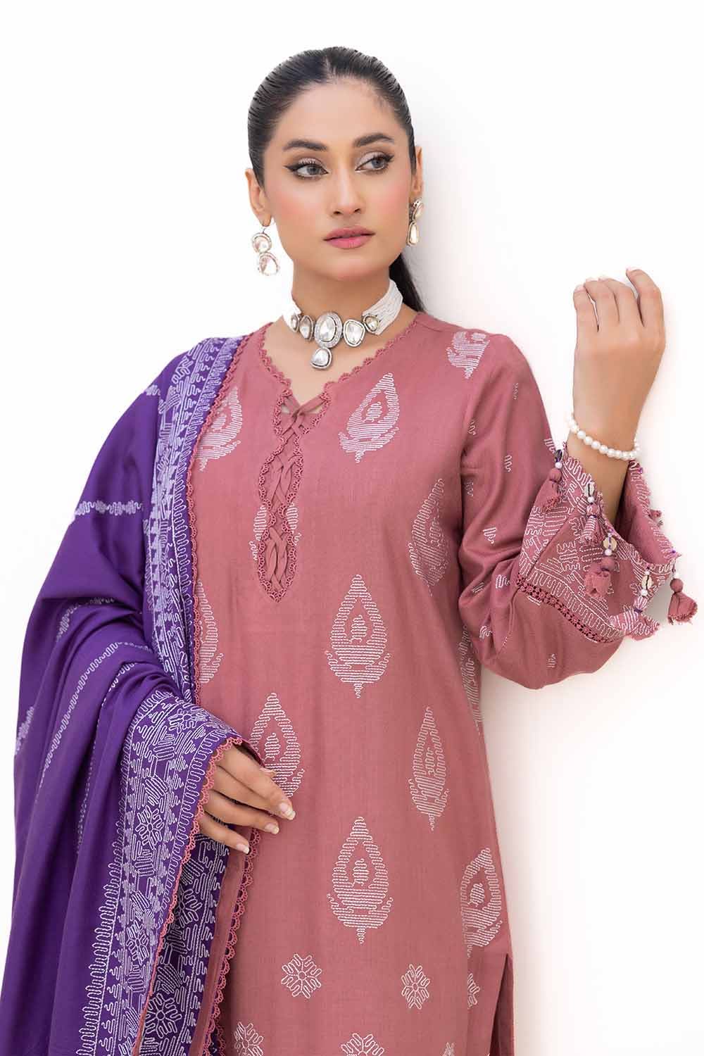 Gul Ahmed | Winter Collection 24 | Acrylic Dupatta AP-42003 - Official Gul Ahmed - Agha Fabrics UK