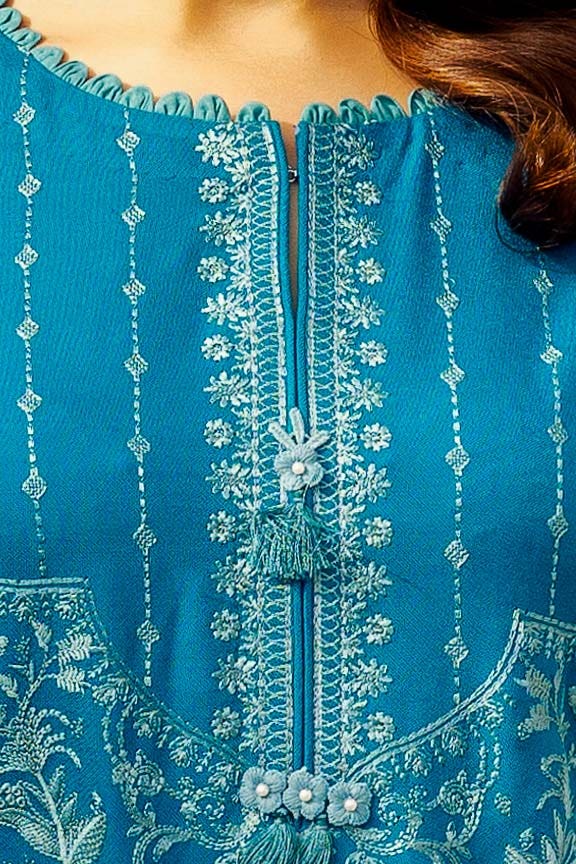 Gul Ahmed | Winter Collection 24 | Acrylic Dupatta AP-42005 - Official Gul Ahmed - Agha Fabrics UK