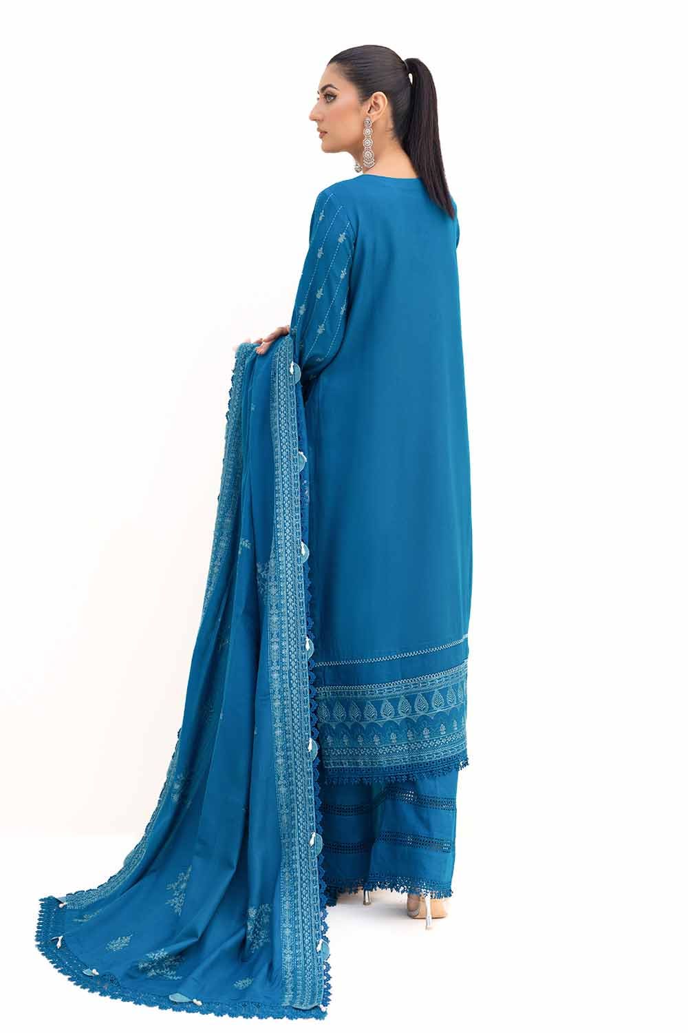 Gul Ahmed | Winter Collection 24 | Acrylic Dupatta AP-42005 - Official Gul Ahmed - Agha Fabrics UK