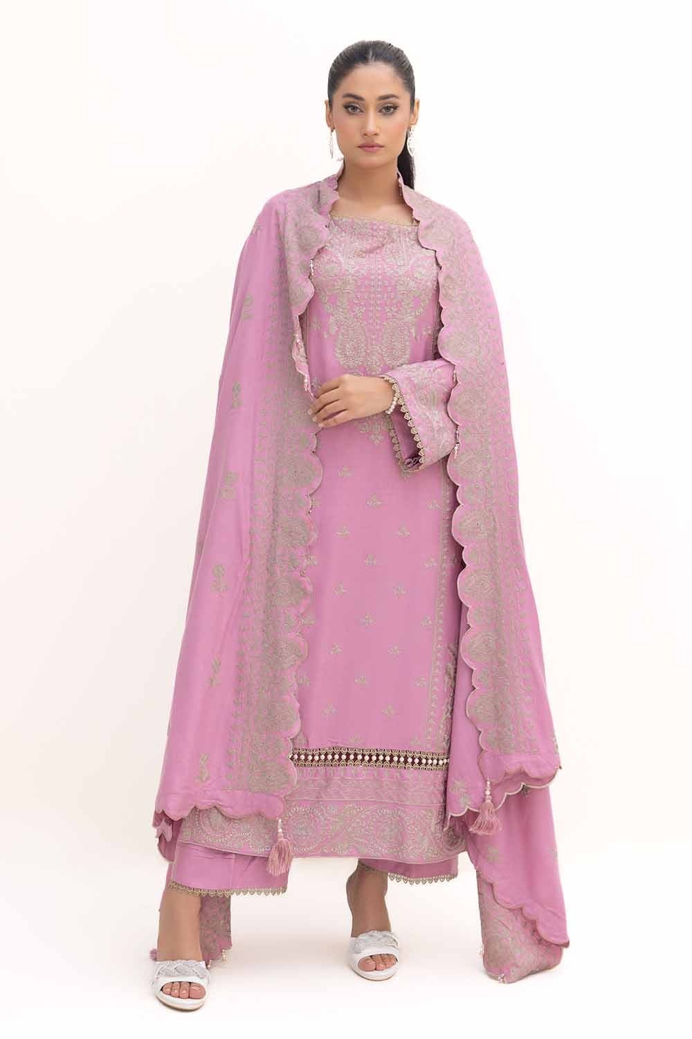 Gul Ahmed | Winter Collection 24 | Acrylic Dupatta AP-42008 - Official Gul Ahmed - Agha Fabrics UK