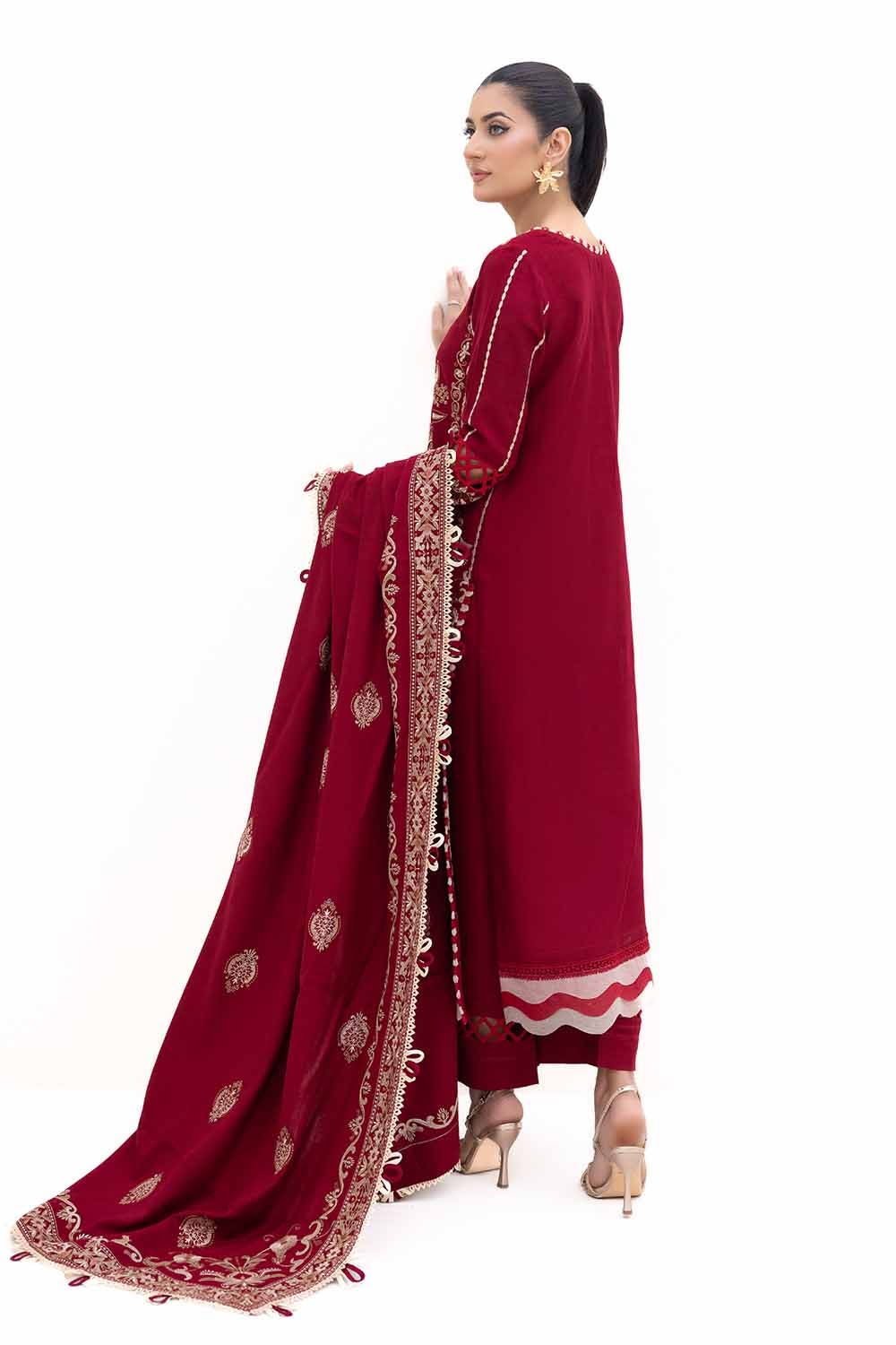 Gul Ahmed | Winter Collection 24 | Acrylic Dupatta AP-42009 - Official Gul Ahmed - Agha Fabrics UK