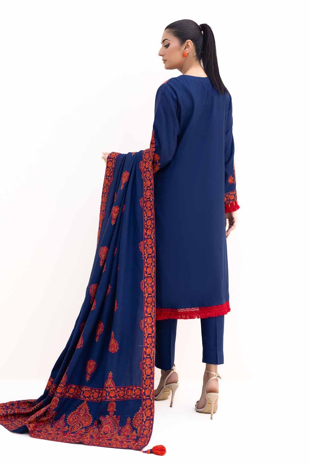 Gul Ahmed | Winter Collection 24 | Acrylic Suit with Embroidered Acrylic Dupatta AP-42012 - Official Gul Ahmed - Agha Fabrics UK