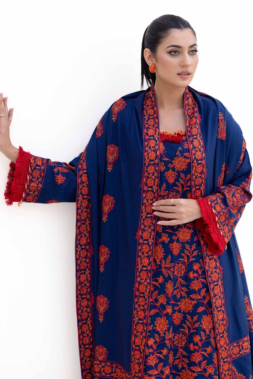 Gul Ahmed | Winter Collection 24 | Acrylic Suit with Embroidered Acrylic Dupatta AP-42012 - Official Gul Ahmed - Agha Fabrics UK