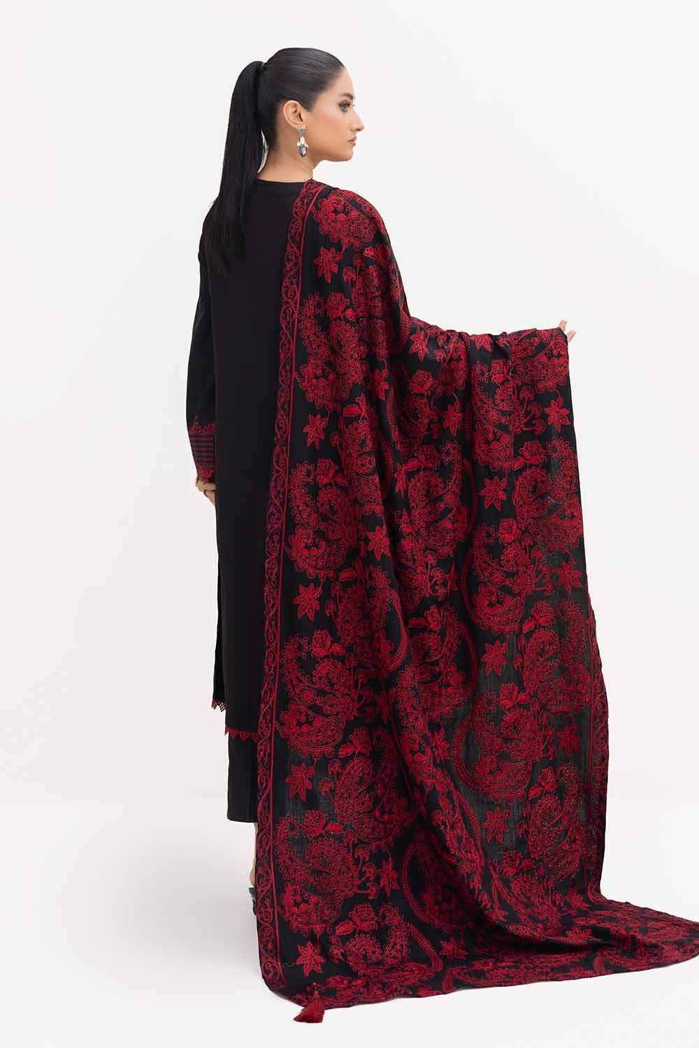 Gul Ahmed | Winter Collection 24 | Acrylic Dupatta AP-42013 - Official Gul Ahmed - Agha Fabrics UK