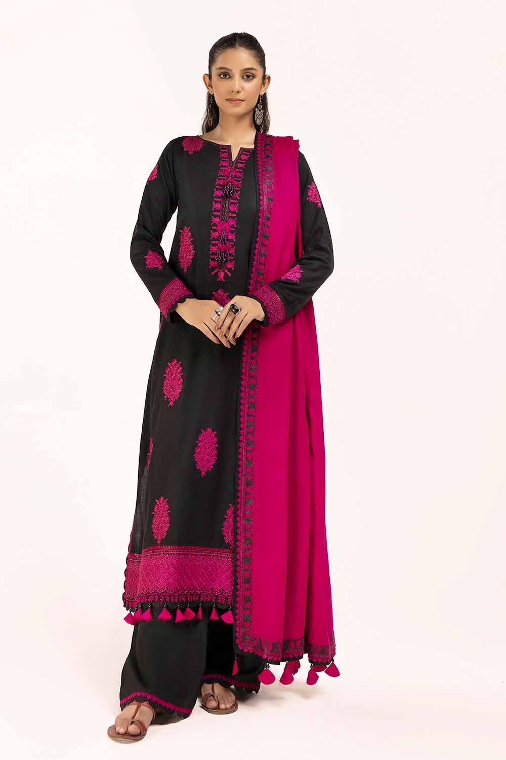 Gul Ahmed | Winter Collection 24 | Pashmina Dupatta AP-42016 - Official Gul Ahmed - Agha Fabrics UK