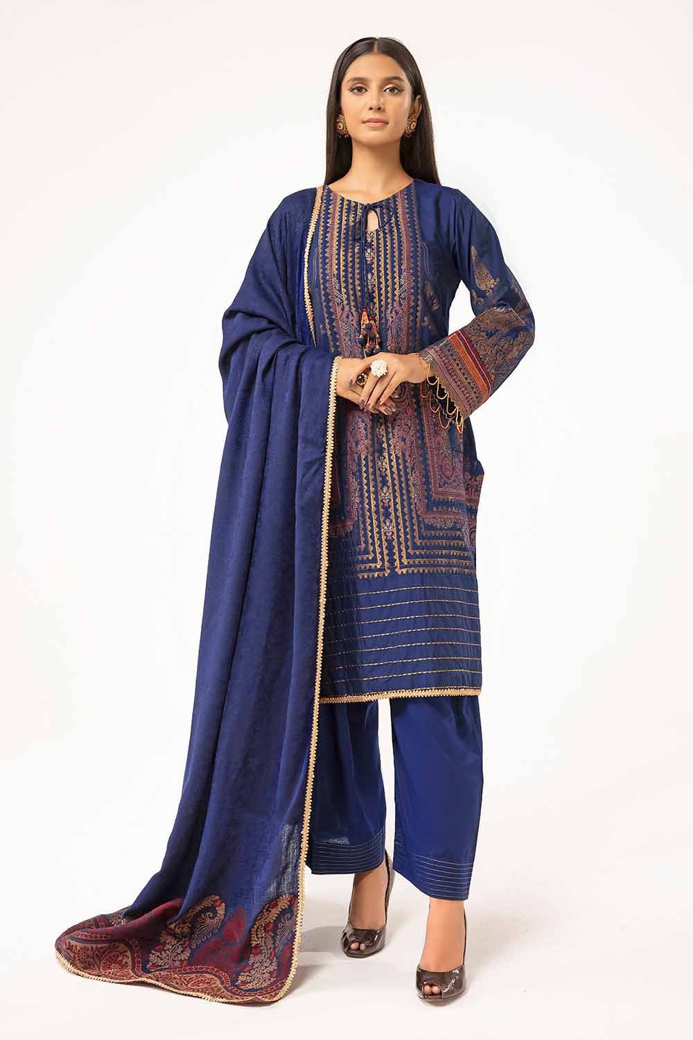 Gul Ahmed | Winter Collection 24 | Khaddar Suit with Pashmina Shawl AP-42020 - Official Gul Ahmed - Agha Fabrics UK