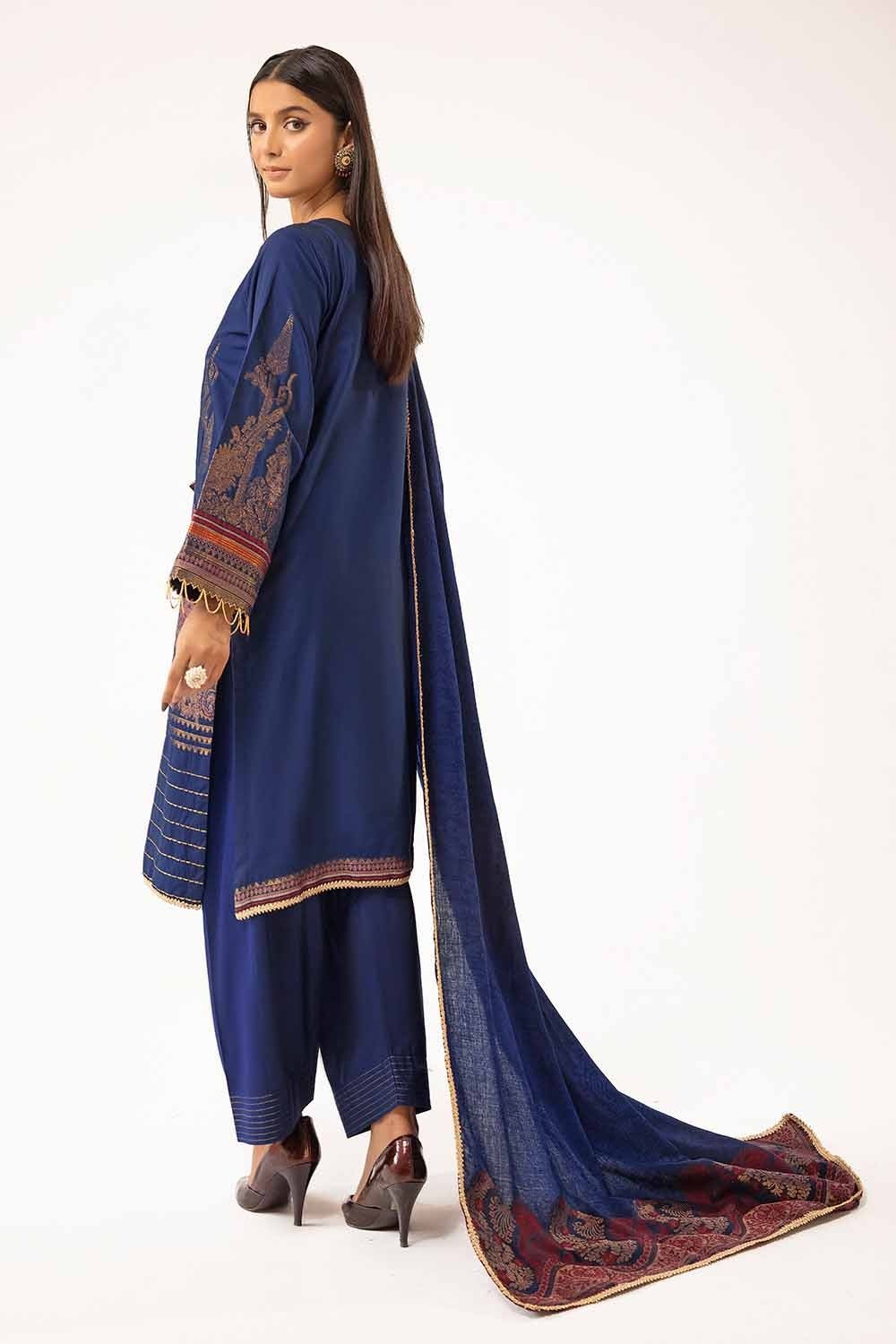 Gul Ahmed | Winter Collection 24 | Khaddar Suit with Pashmina Shawl AP-42020 - Official Gul Ahmed - Agha Fabrics UK
