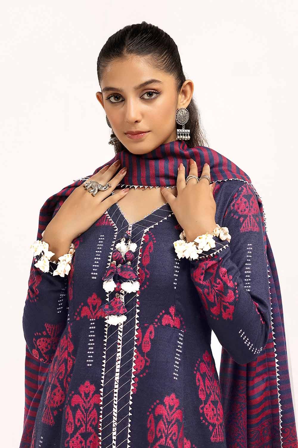 Gul Ahmed | Winter Collection 24 | Pashmina Dupatta AP-42023 - Official Gul Ahmed - Agha Fabrics UK