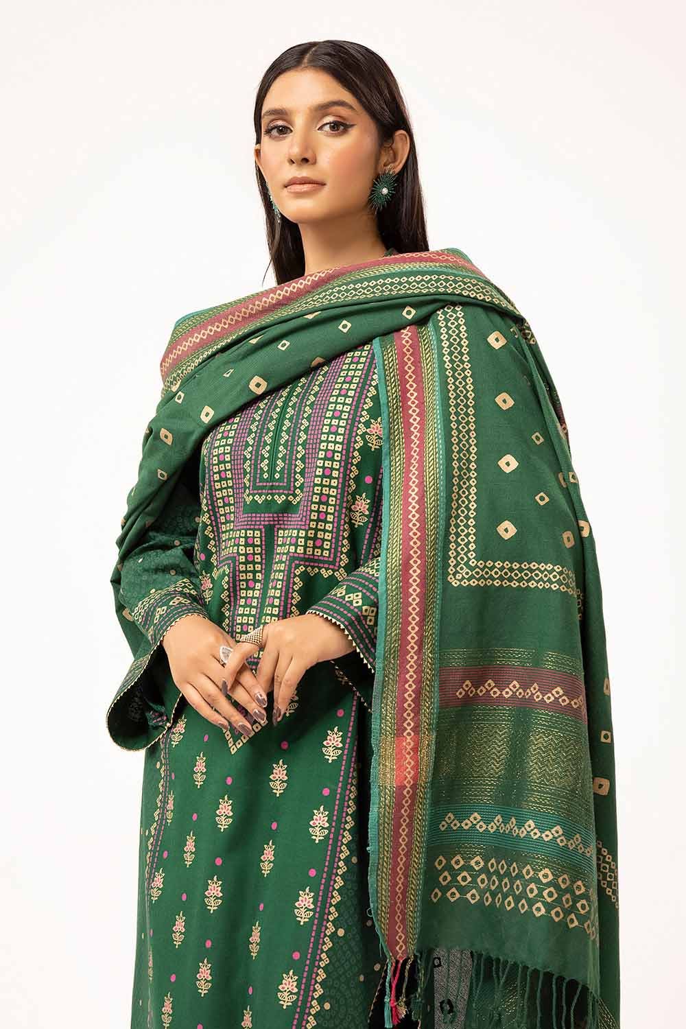 Gul Ahmed | Winter Collection 24 | Acrylic Dupatta AP-42028 - Official Gul Ahmed - Agha Fabrics UK