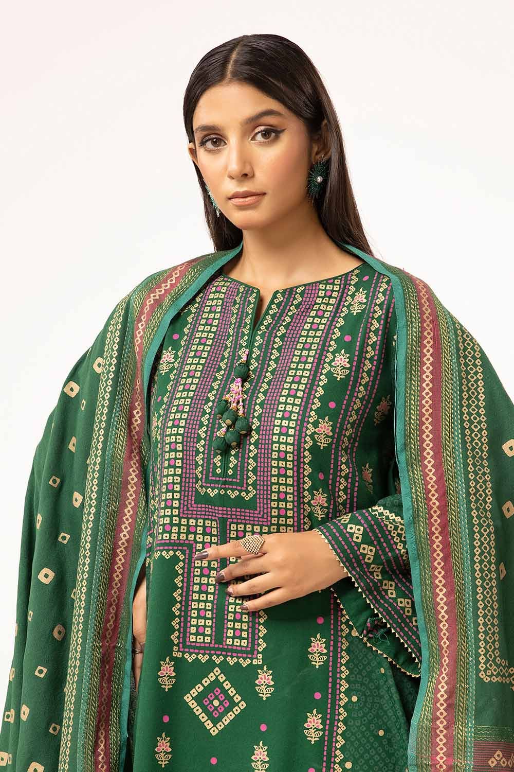 Gul Ahmed | Winter Collection 24 | Acrylic Dupatta AP-42028 - Official Gul Ahmed - Agha Fabrics UK