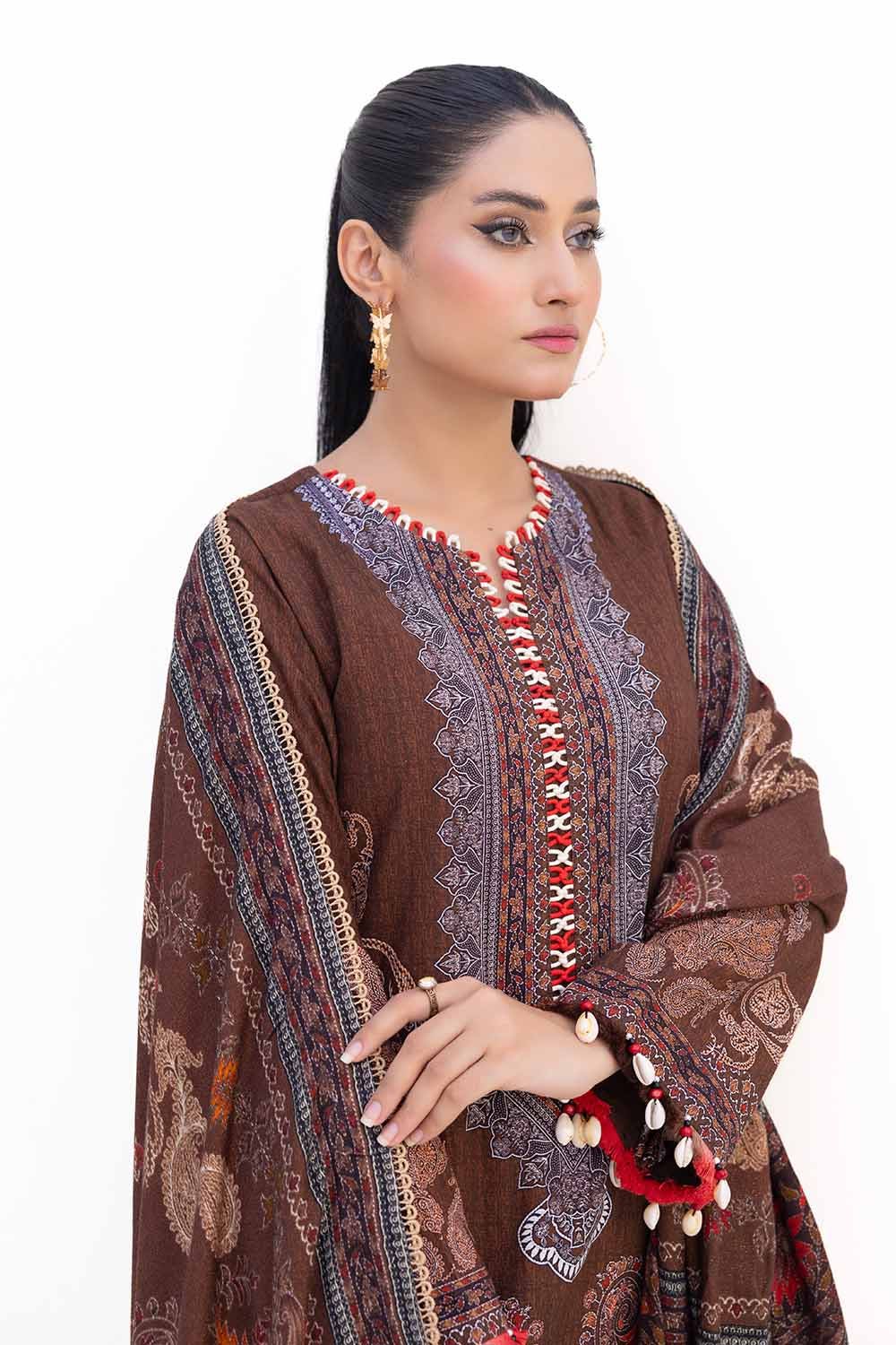 Gul Ahmed | Winter Collection 24 | Pashmina Dupatta AP-42029 - Official Gul Ahmed - Agha Fabrics UK