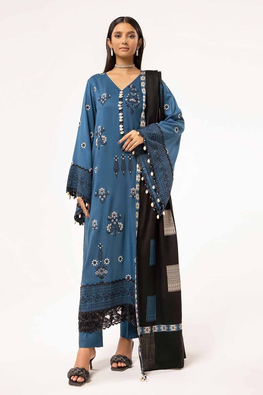 Gul Ahmed | Winter Collection 24 | Pashmina Dupatta AP-42033 - Official Gul Ahmed - Agha Fabrics UK