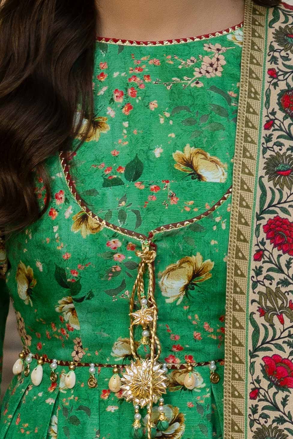 Gul Ahmed | Winter Collection 24 | Khaddar Suit with Printed Pashmina Dupatta AP-42036 - Official Gul Ahmed - Agha Fabrics UK