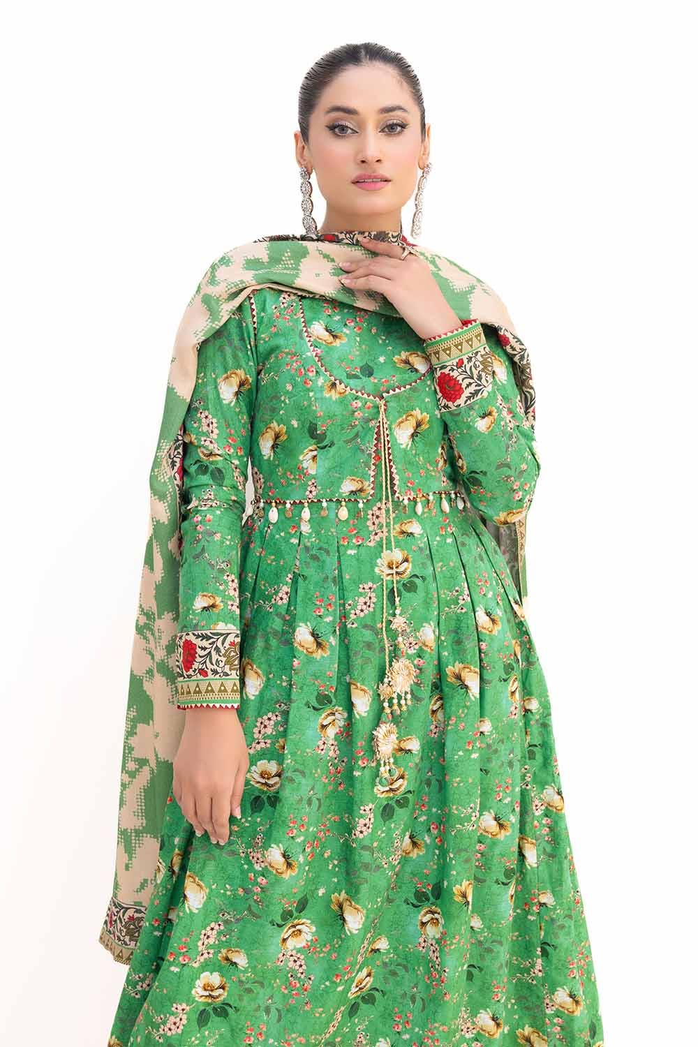 Gul Ahmed | Winter Collection 24 | Khaddar Suit with Printed Pashmina Dupatta AP-42036 - Official Gul Ahmed - Agha Fabrics UK