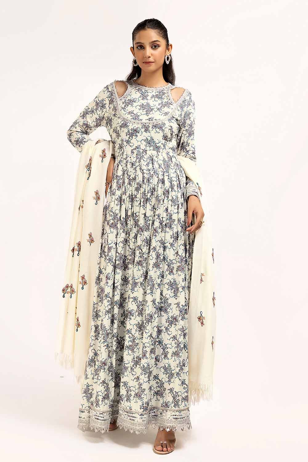 Gul Ahmed | Winter Collection 24 | Acrylic Dupatta AP-42039 - Official Gul Ahmed - Agha Fabrics UK