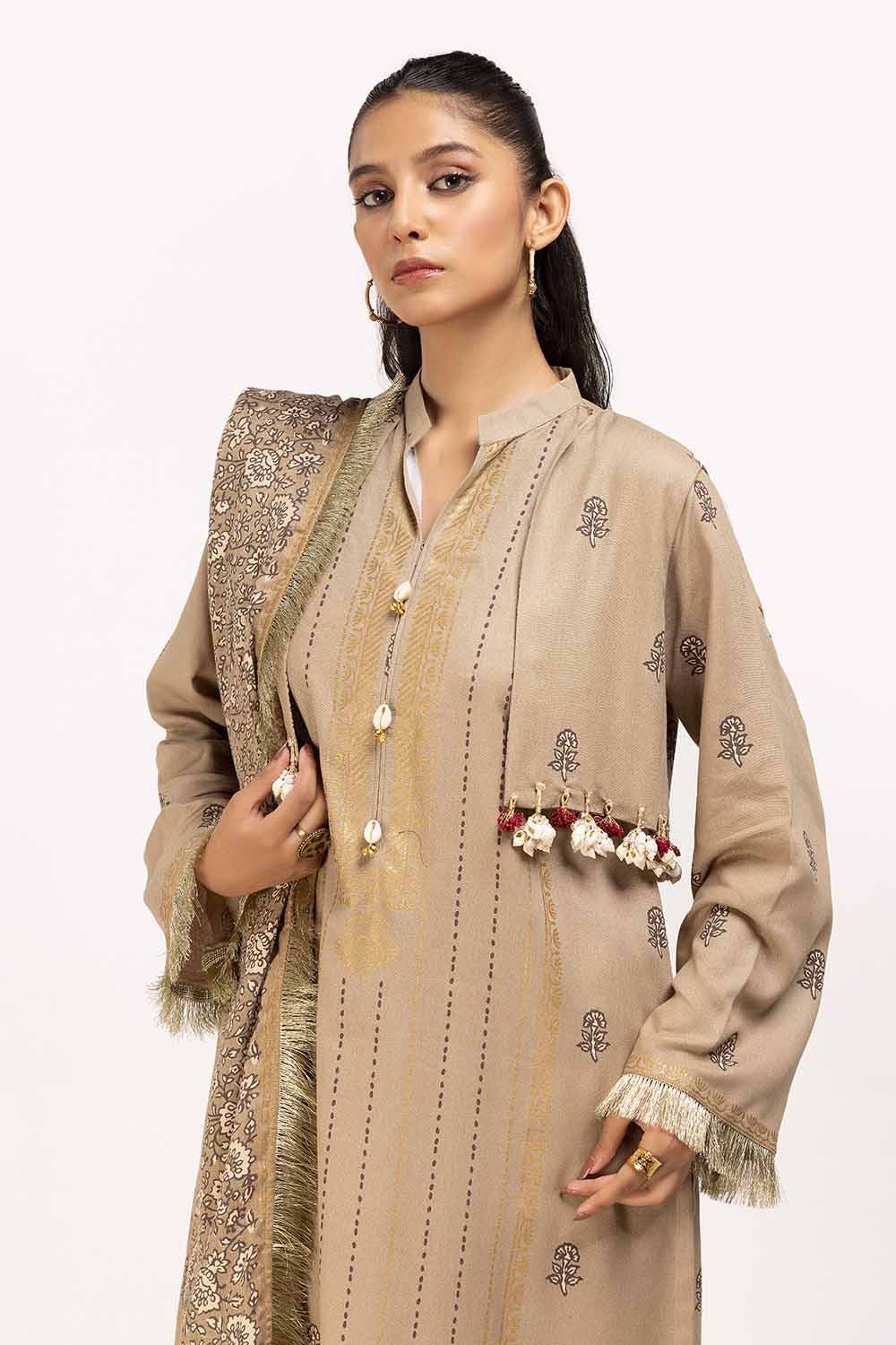 Gul Ahmed | Winter Collection 24 | Acrylic Dupatta AP-42041 - Official Gul Ahmed - Agha Fabrics UK