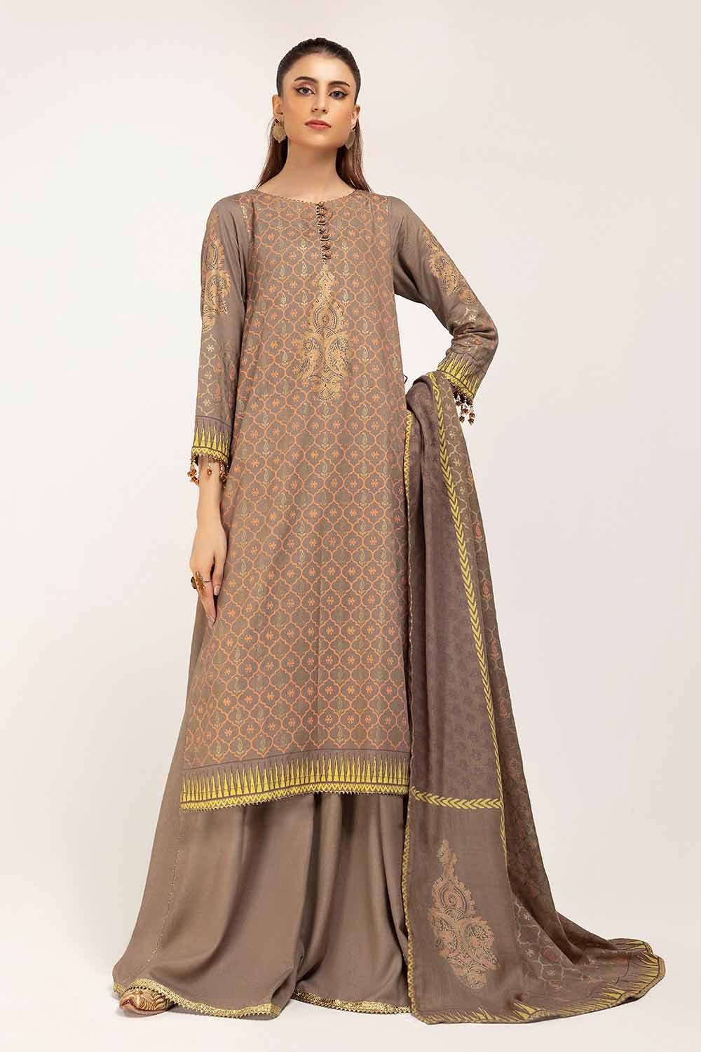 Gul Ahmed | Winter Collection 24 | Acrylic Dupatta AP-42042 - Official Gul Ahmed - Agha Fabrics UK