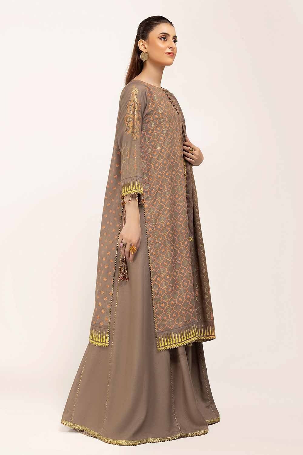 Gul Ahmed | Winter Collection 24 | Acrylic Dupatta AP-42042 - Official Gul Ahmed - Agha Fabrics UK