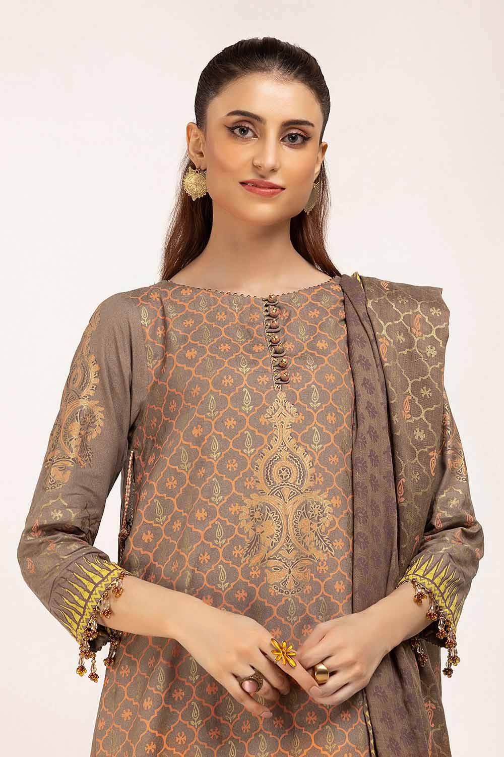 Gul Ahmed | Winter Collection 24 | Acrylic Dupatta AP-42042 - Official Gul Ahmed - Agha Fabrics UK