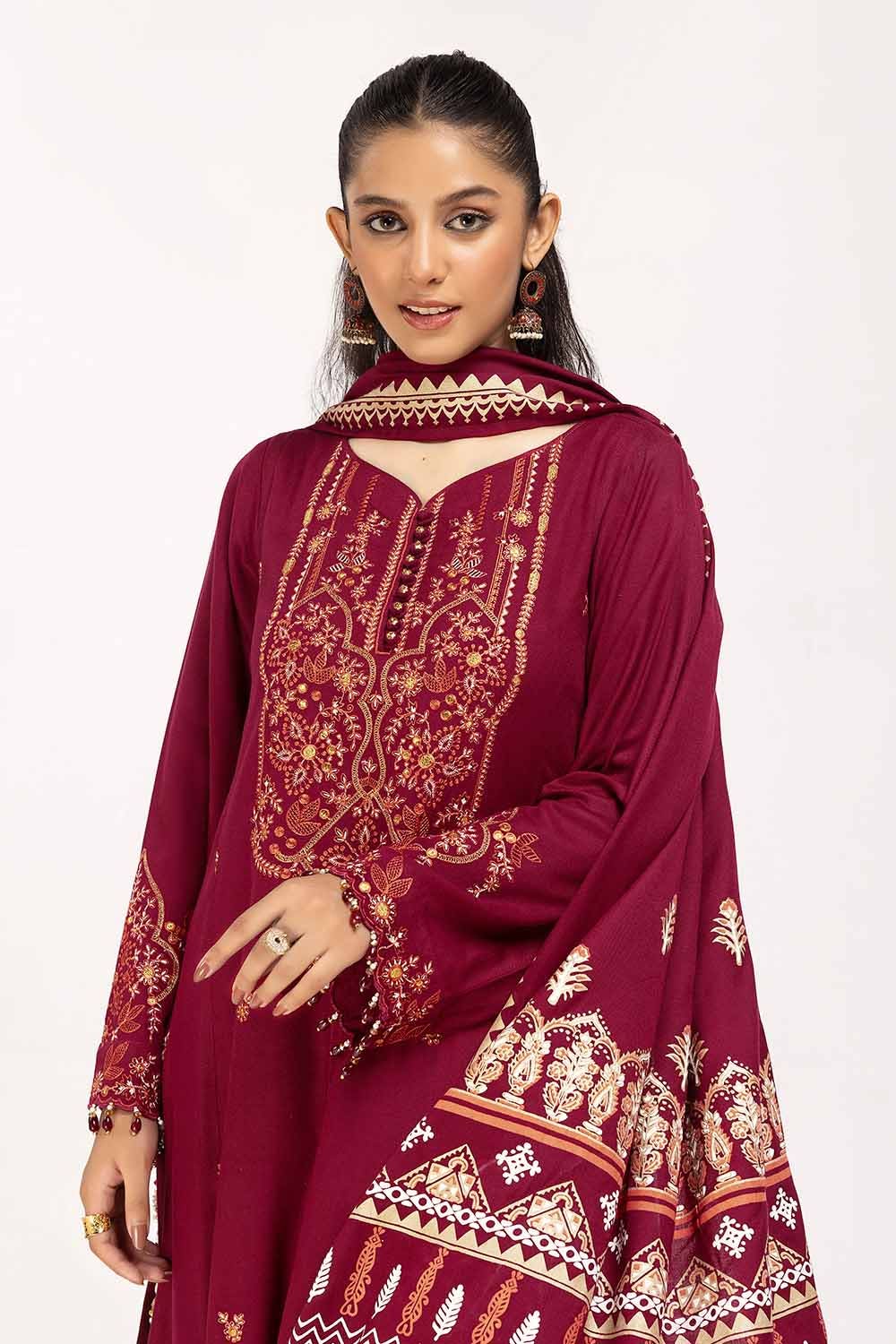 Gul Ahmed | Winter Collection 24 | Acrylic Dupatta AP-42043 - Official Gul Ahmed - Agha Fabrics UK