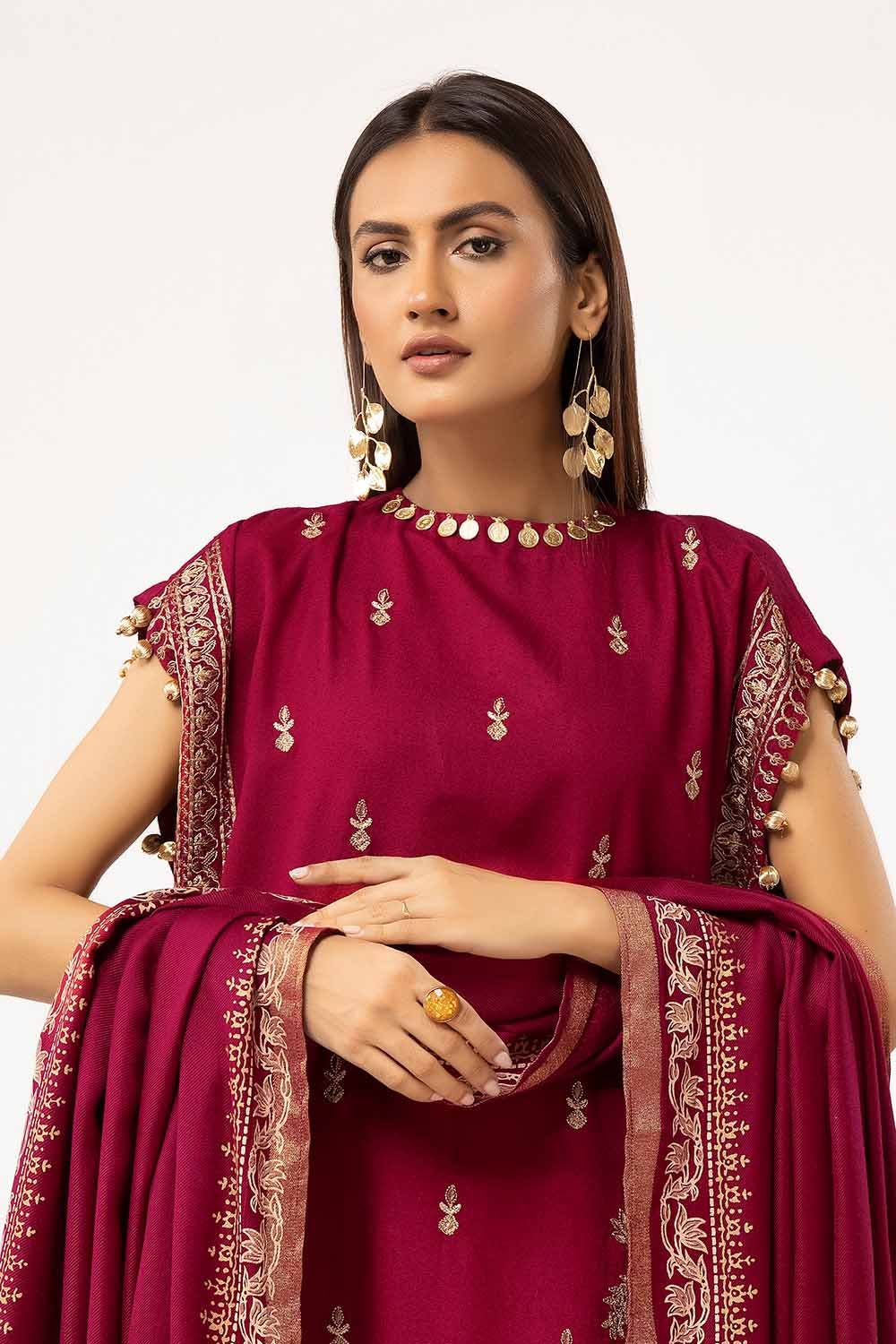 Gul Ahmed | Winter Collection 24 | Acrylic Dupatta AP-42045 - Official Gul Ahmed - Agha Fabrics UK