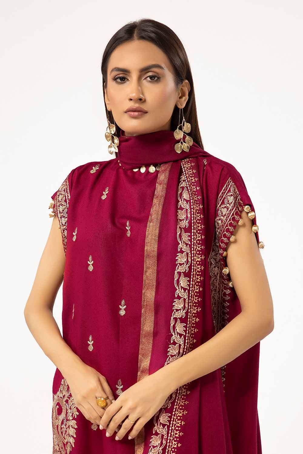 Gul Ahmed | Winter Collection 24 | Acrylic Dupatta AP-42045 - Official Gul Ahmed - Agha Fabrics UK