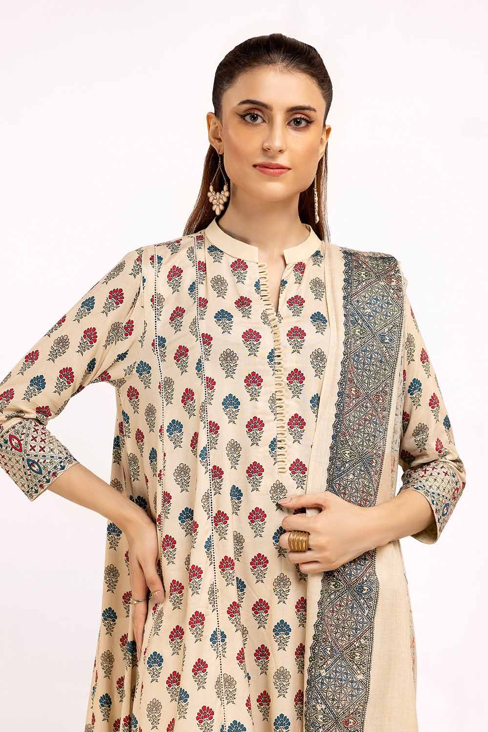 Gul Ahmed | Winter Collection 24 | Pashmina Dupatta AP-42049 - Official Gul Ahmed - Agha Fabrics UK