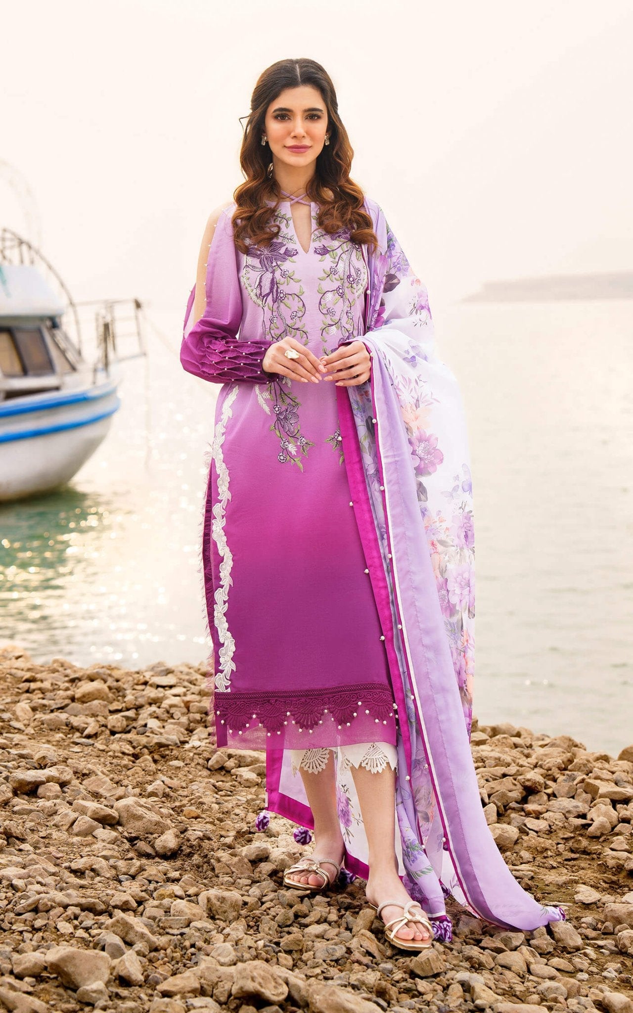 Asifa and Nabeel | Meraki Summer 24 | CALLA-U141M018 - Official Asifa and Nabeel - Agha Fabrics UK